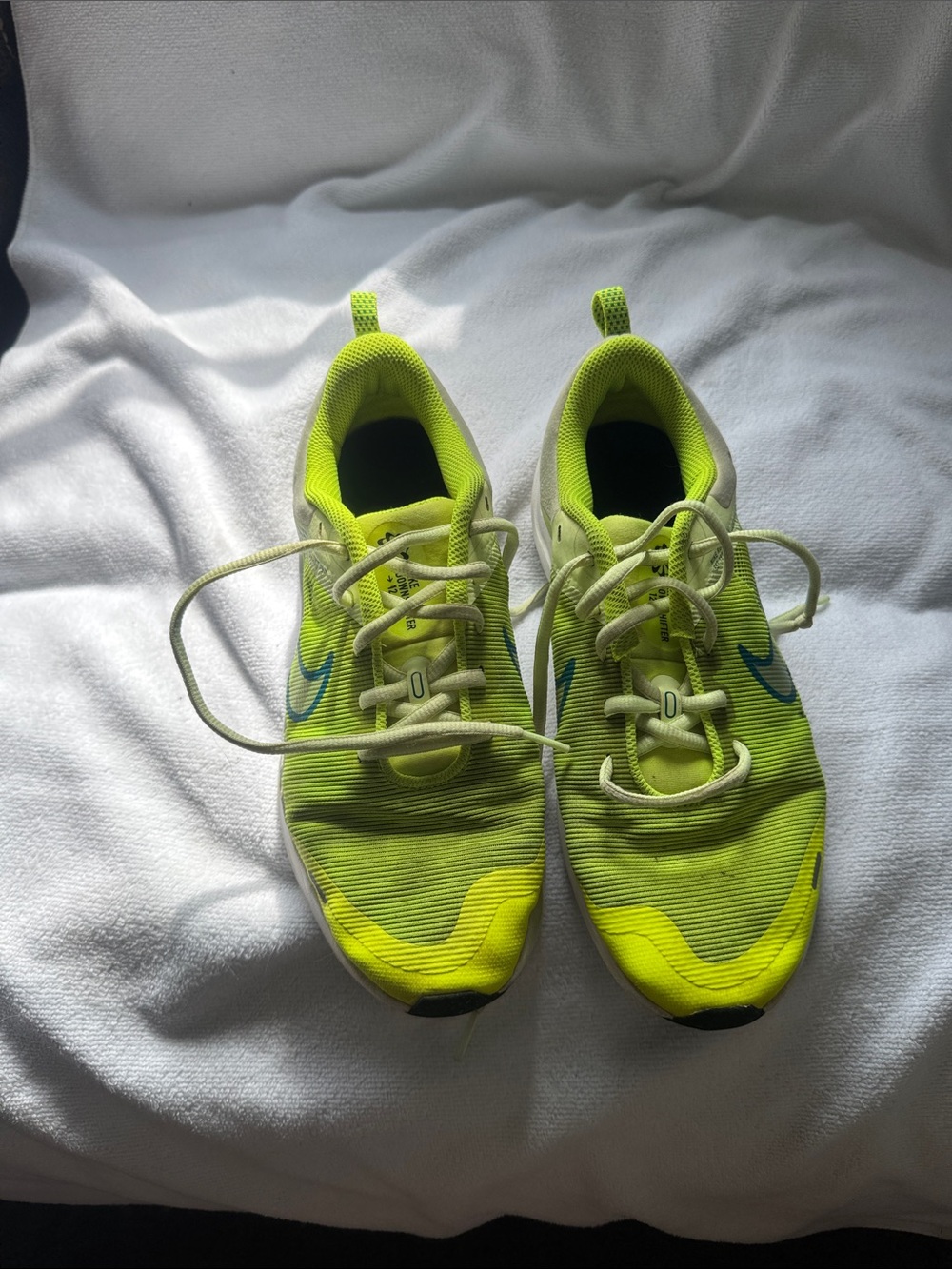 Nike Bright Yellow-Green Mesh Athletic Shoes